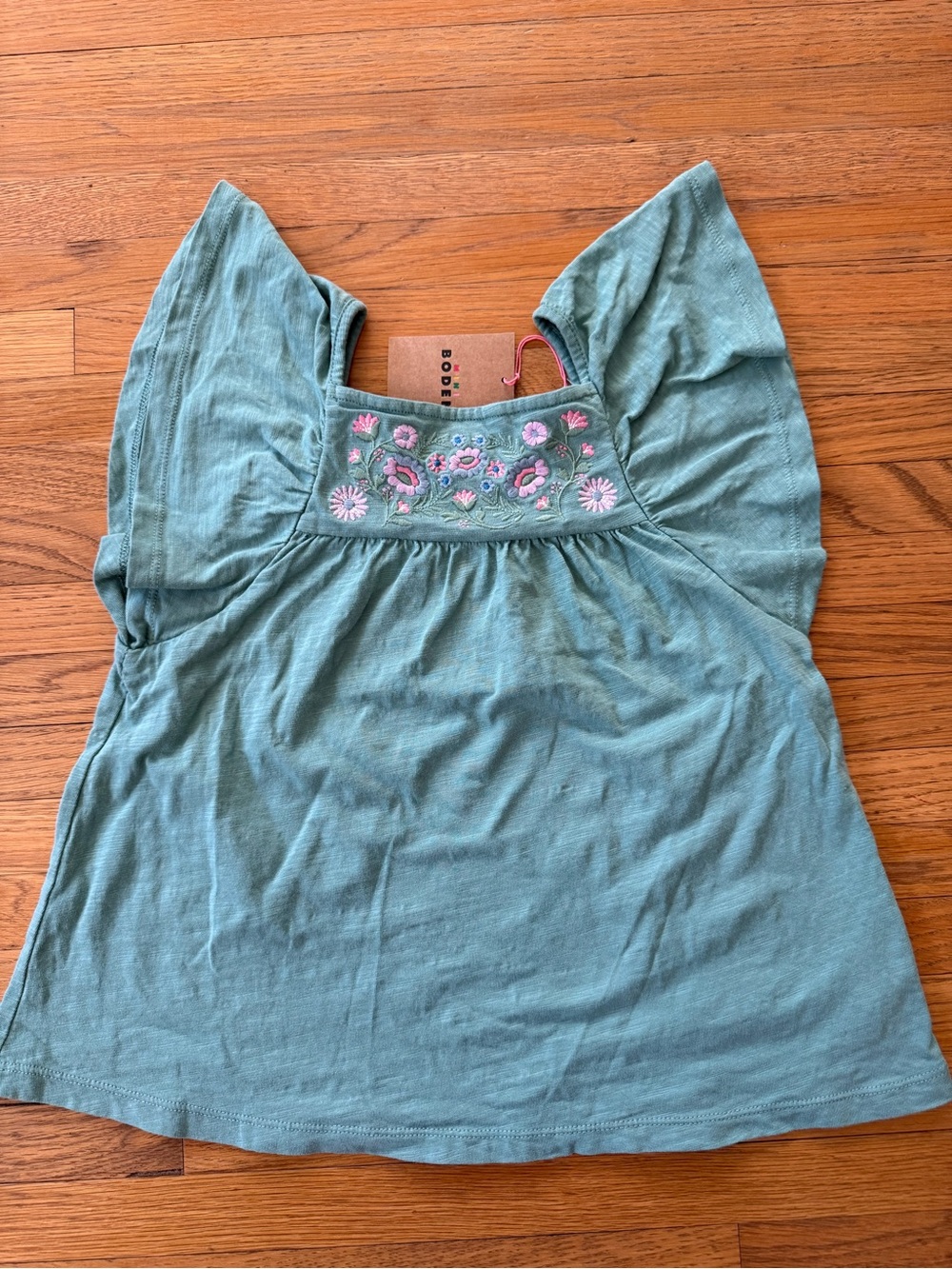 NWT Mini Boden Embroidered Jersey Top